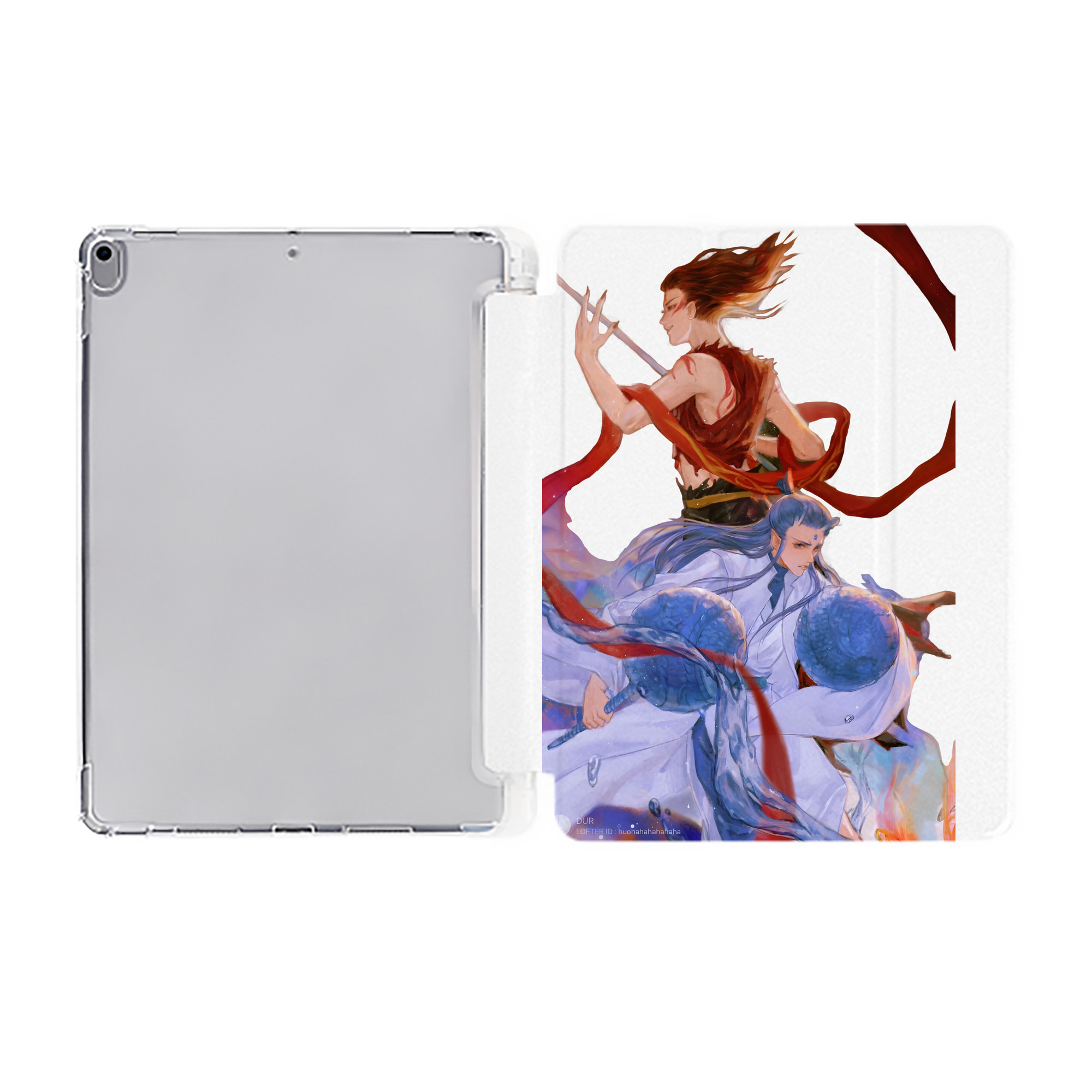 （画像用） Ne Zha 2 ナタ 魔童の大暴れ IPad ケース ペン収納付き 三つ折りスタンド PUレザー×シリコン 対応機種9.5/10.5/10.9インチ